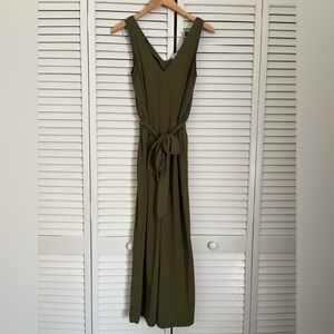 Olive Romper with Tie Waist